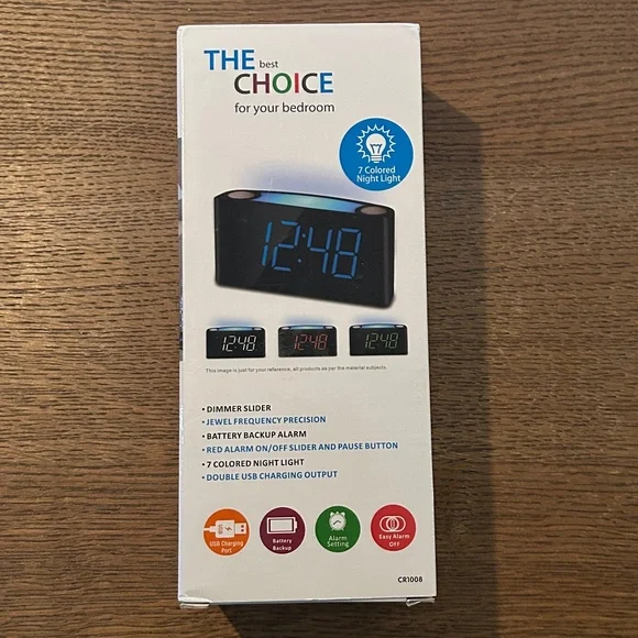 LED Digital Alarm Clock - Picture 2 of 3